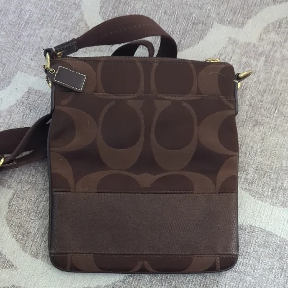 Brown Canvas Crossbody Bag Coach - Picture 3 of 7